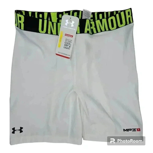 UNDER ARMOUR MPZ1 UA Strike-zone Slider shorts women's white #1228352 XL - Picture 2 of 10